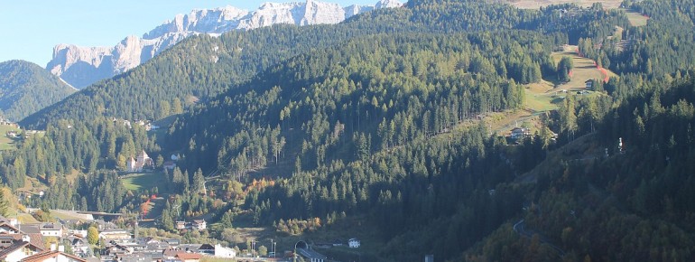 Gröden: Blick auf die Saslong Weltcup-Abfahrt