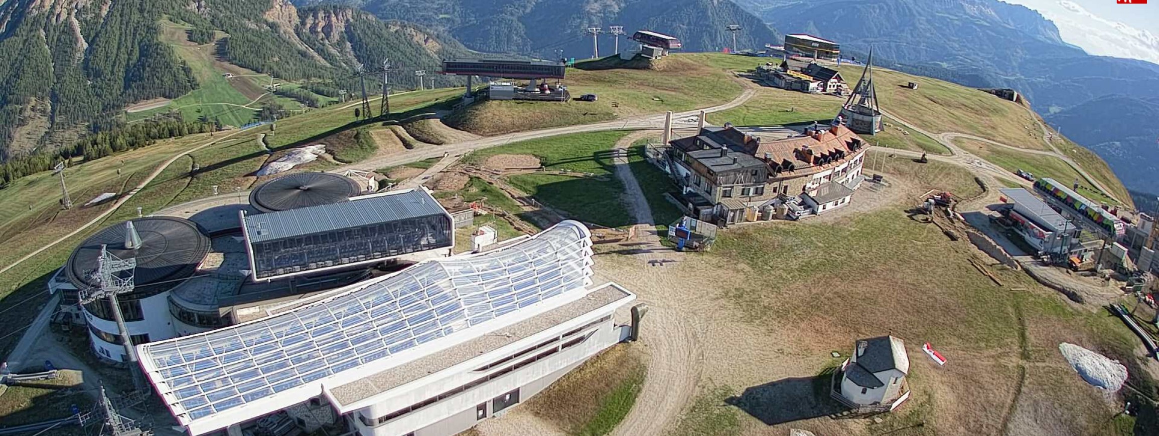 Blick vom Gipfel des Kronplatz nach St. Vigil