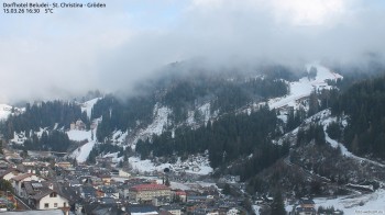 View at the Sellagroup and the Saslong worldcup slope