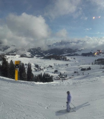 View over Alpe di Siusi - Mezdi mountain station